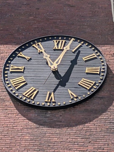Historic tower clock mechanism detail